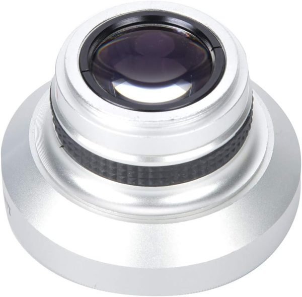 37mm Fisheye Lens 989 Silver Strong Applicability 0.25X Super Fisheye Additional Lens for Camera Lenses