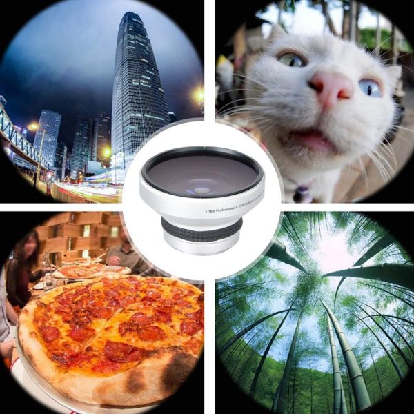 37mm Fisheye Lens 989 Silver Strong Applicability 0.25X Super Fisheye Additional Lens for Camera Lenses - Image 2