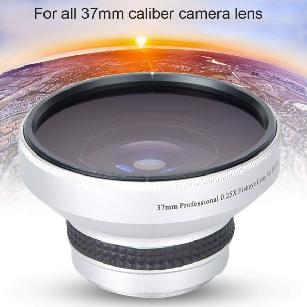 37mm Fisheye Lens 989 Silver Strong Applicability 0.25X Super Fisheye Additional Lens for Camera Lenses - Image 5