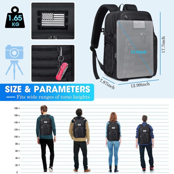 SDYSM Camera Backpack Bag Professional for DSLR/SLR Mirrorless Camera Waterproof 15.6 inch Tactical Camera Bags for Photographers with Rain Cover, Tripod Holder, Small Bag Photography Backpack Case - Image 4